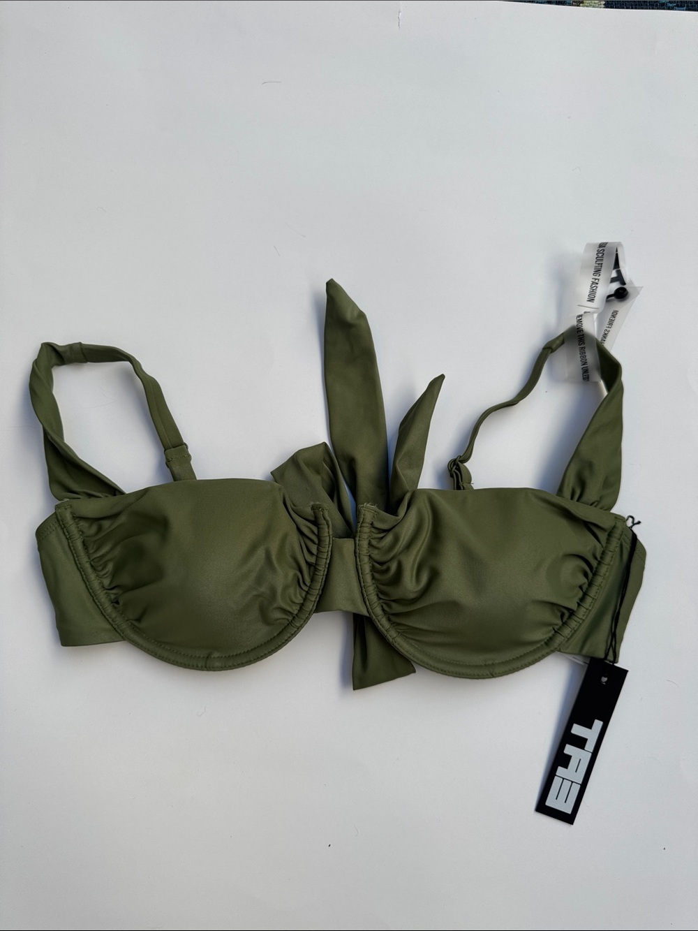 TA3 Olive Green Bikini Top